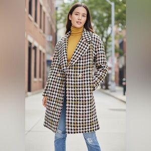 J. Crew collection lurex Women's Houndstooth Coat‎ size xs